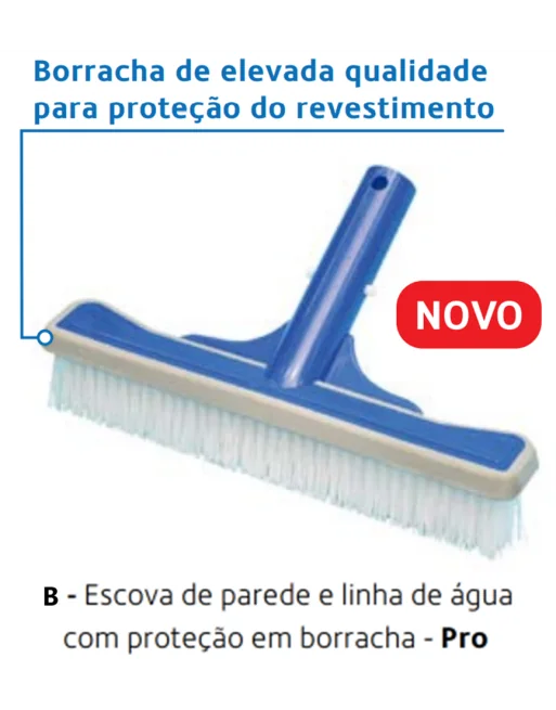 ESCOVA DE PAREDE E LINHA DE ÁGUA INOX
