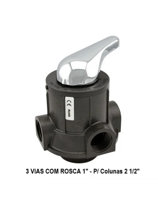 VÁLVULA 3 VIAS 1" MANUAL P/ COLUNAS 2 1/2"