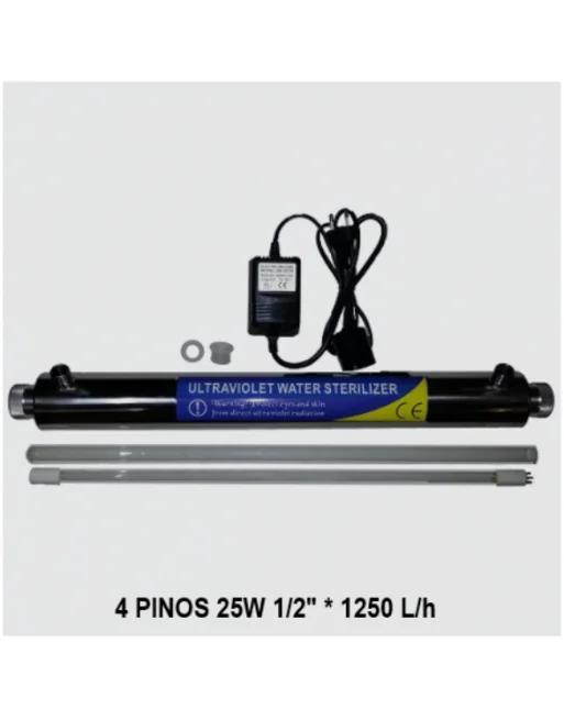 UV 4 PINOS 25W 1/2" - 1250 L/h