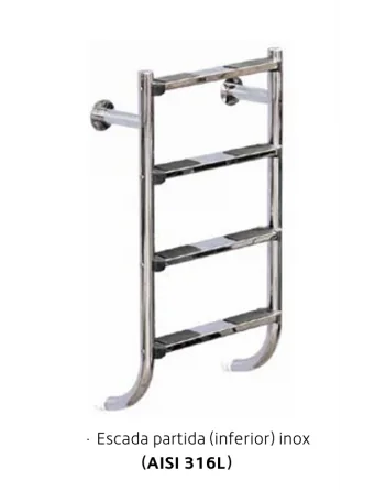 ESCADA PARTIDA INOX AISI...