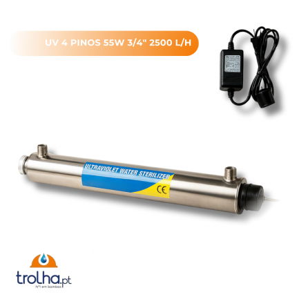 UV 4 PINOS 55W 3/4" - 2500 L/h