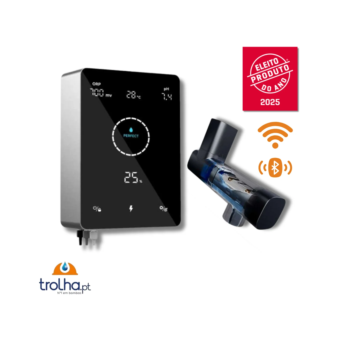 ELETRÓLISE DE SAL AQUARK MR. PURE WIFI + PH + REDOX