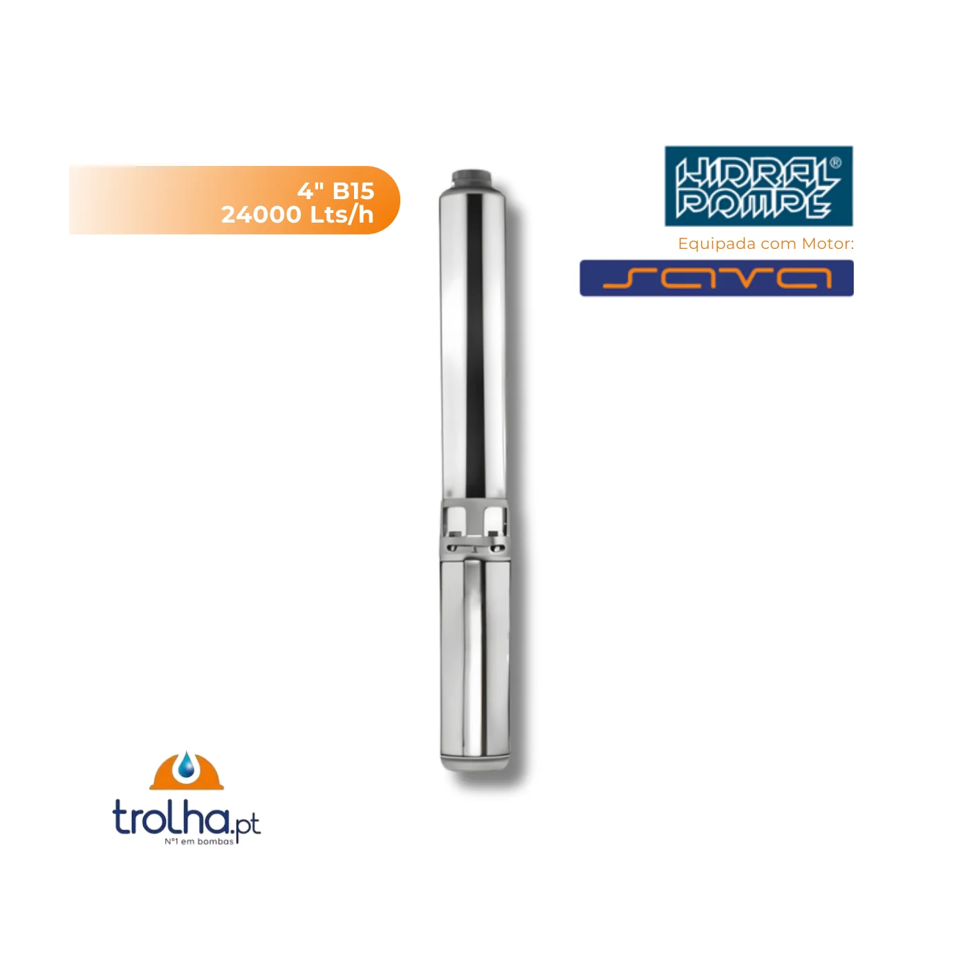 BOMBA DE FURO 4" B15 - 24000 Lts/h