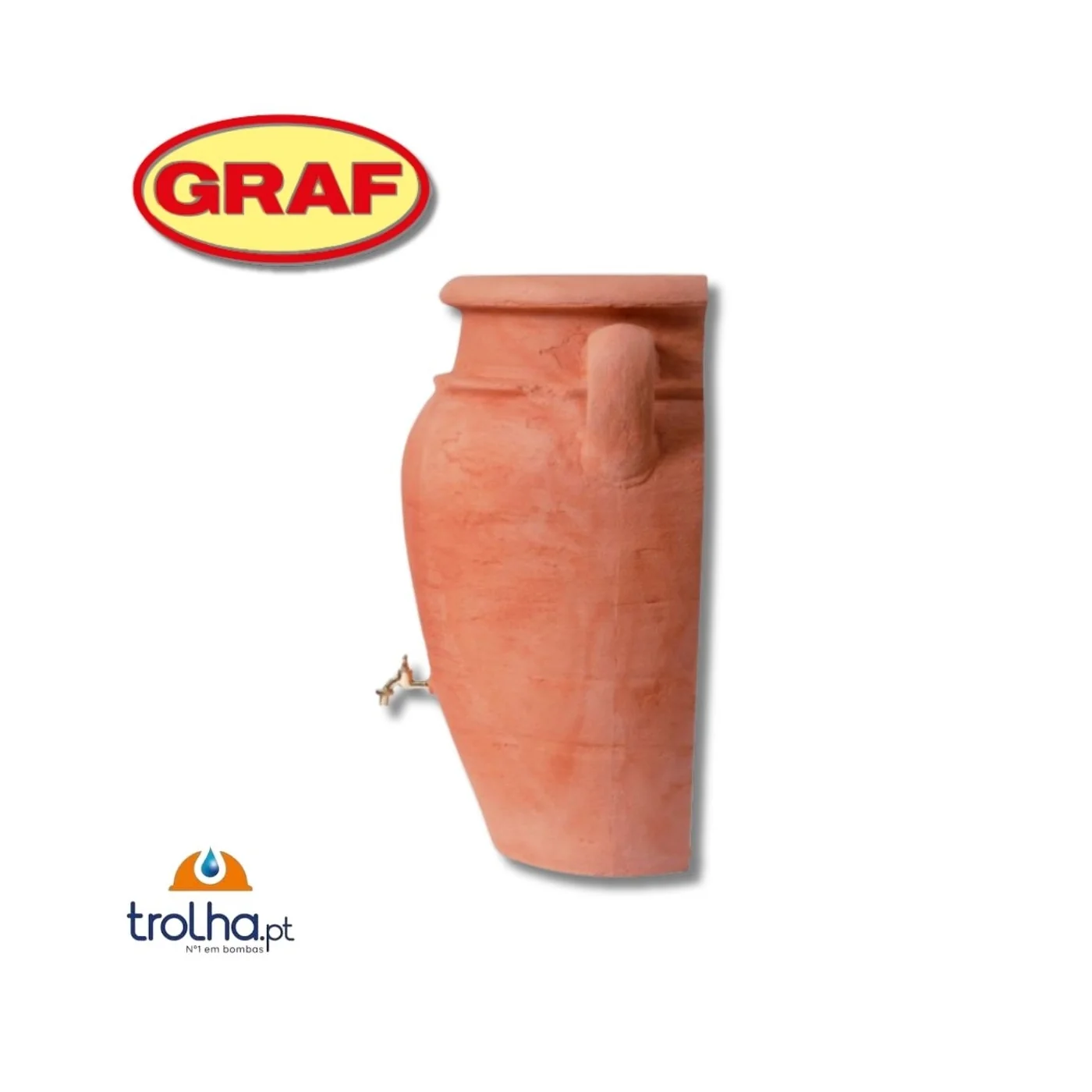 DEPÓSITO DECORATIVO ÂNFORA ANTIGA - AJUSTADO PAREDE GRAF