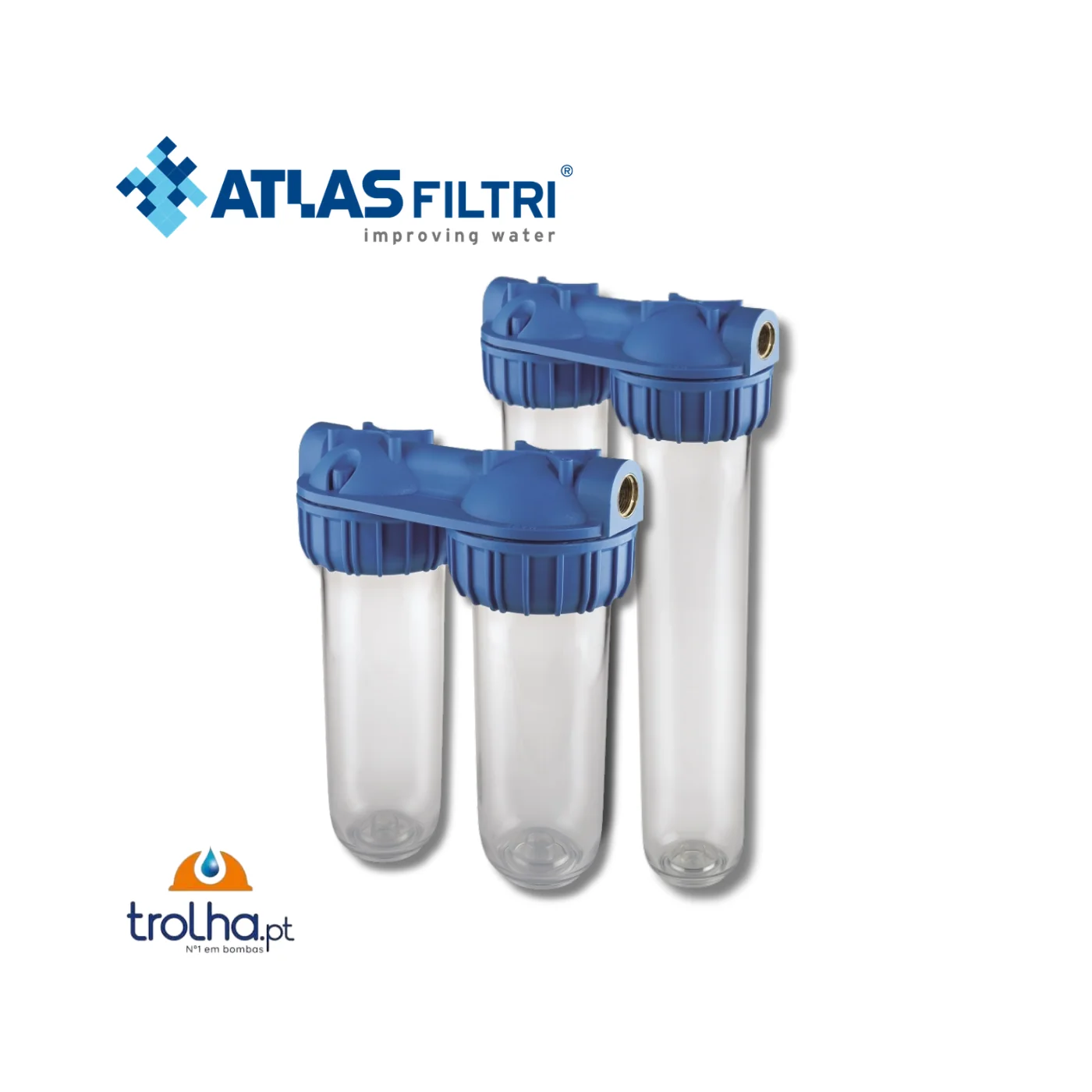 FILTRO DE ÁGUA 3P DUPLEX ATLAS FILTRI