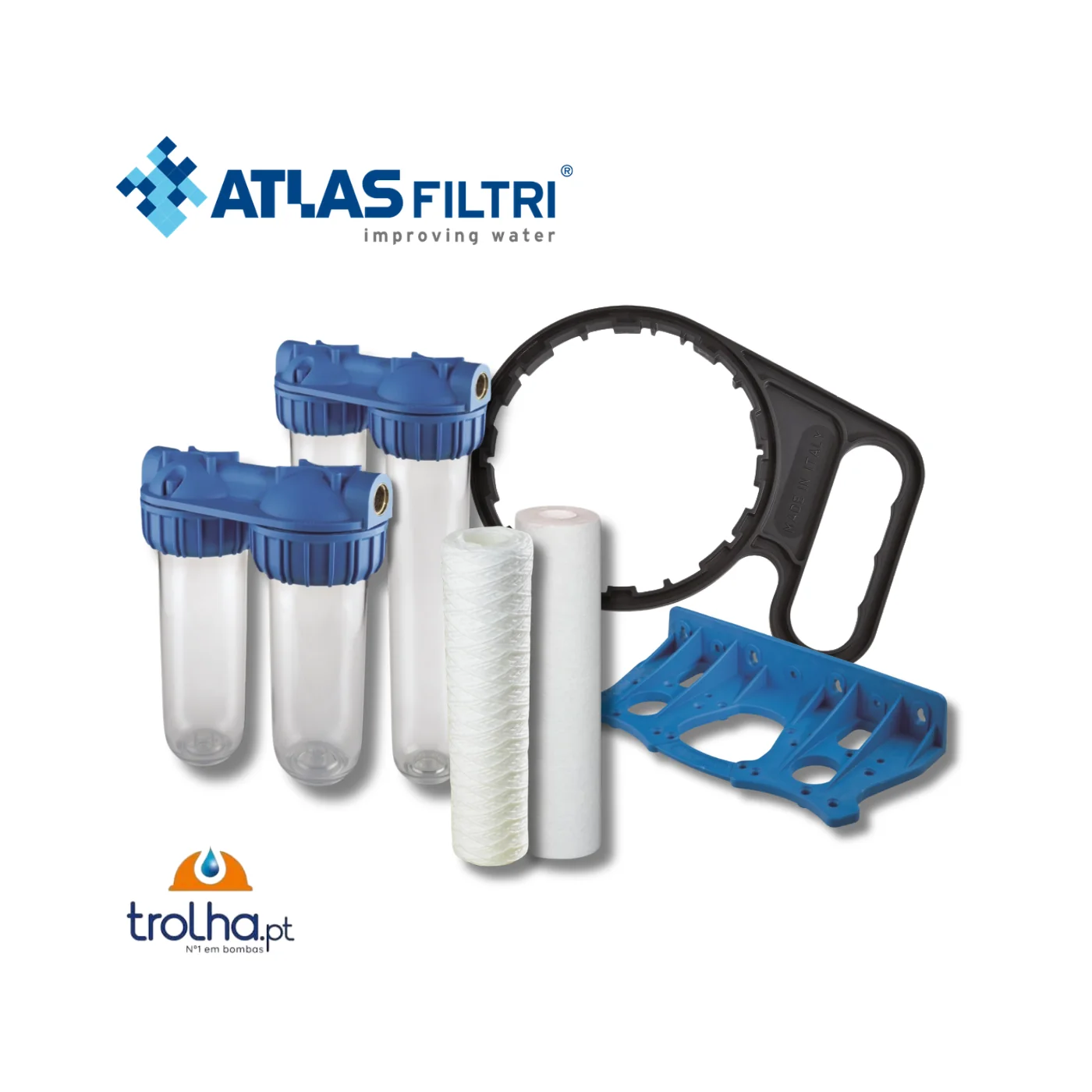 KIT COMPLETO FILTRAÇÃO DUPLEX ATLAS FILTRI