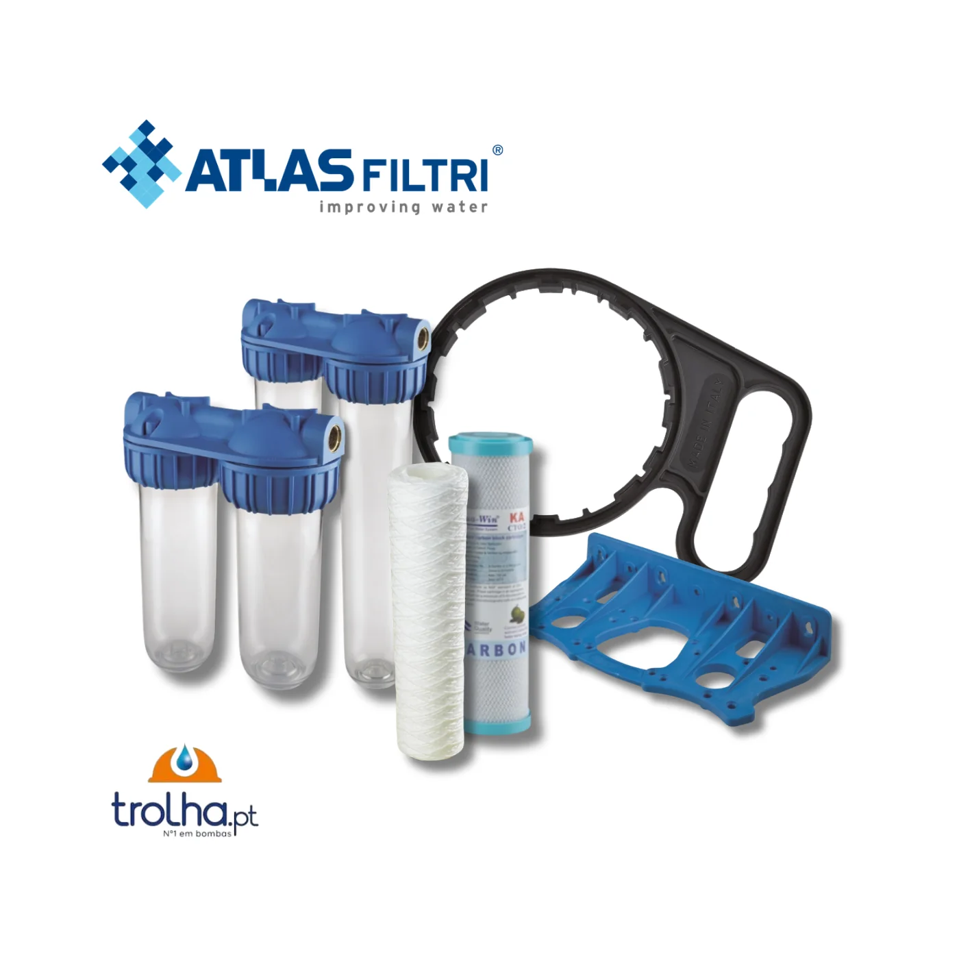 KIT COMPLETO FILTRAÇÃO DUPLEX ATLAS FILTRI