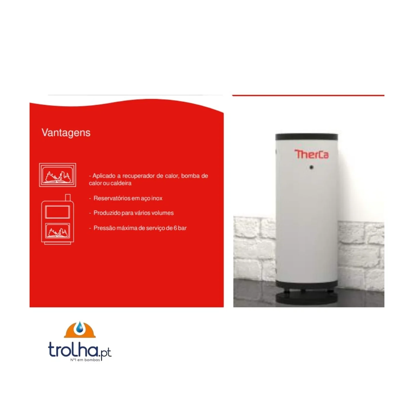 DEPÓSITO DE INÉRCIA INOX AISI 444 VERTICAL SOLO