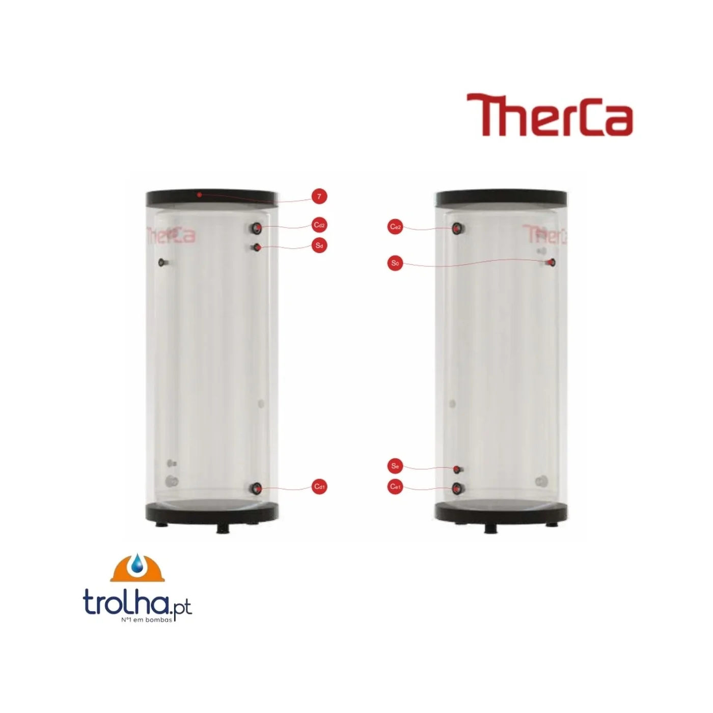 DEPÓSITO DE INÉRCIA INOX AISI 444 VERTICAL SOLO