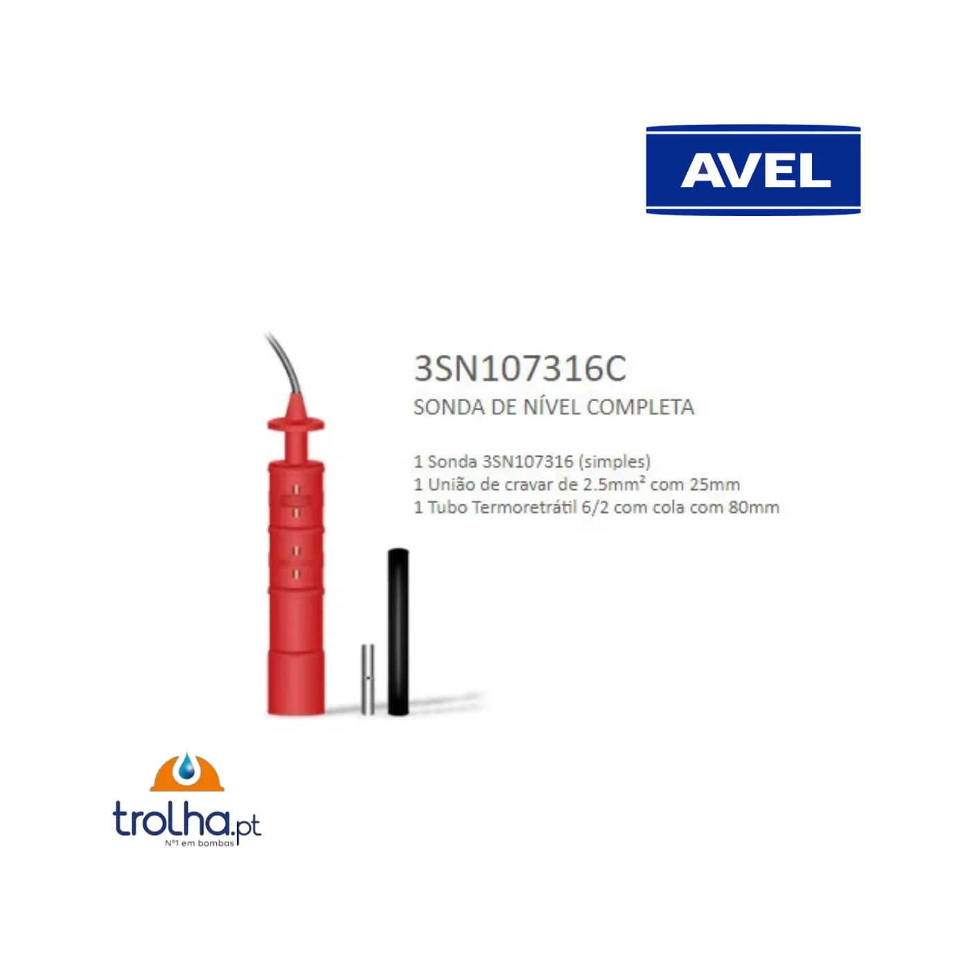 SONDA DE NÍVEL INOX AVEL