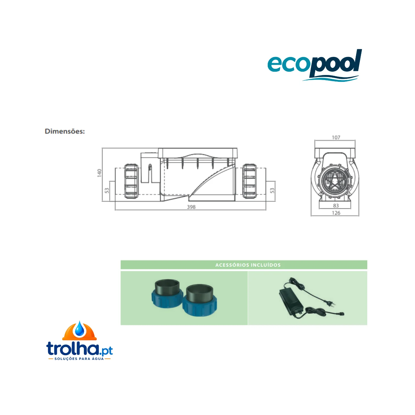 ELETRÓLISE DE SAL SWIMPOOL NANO+ 20G/H