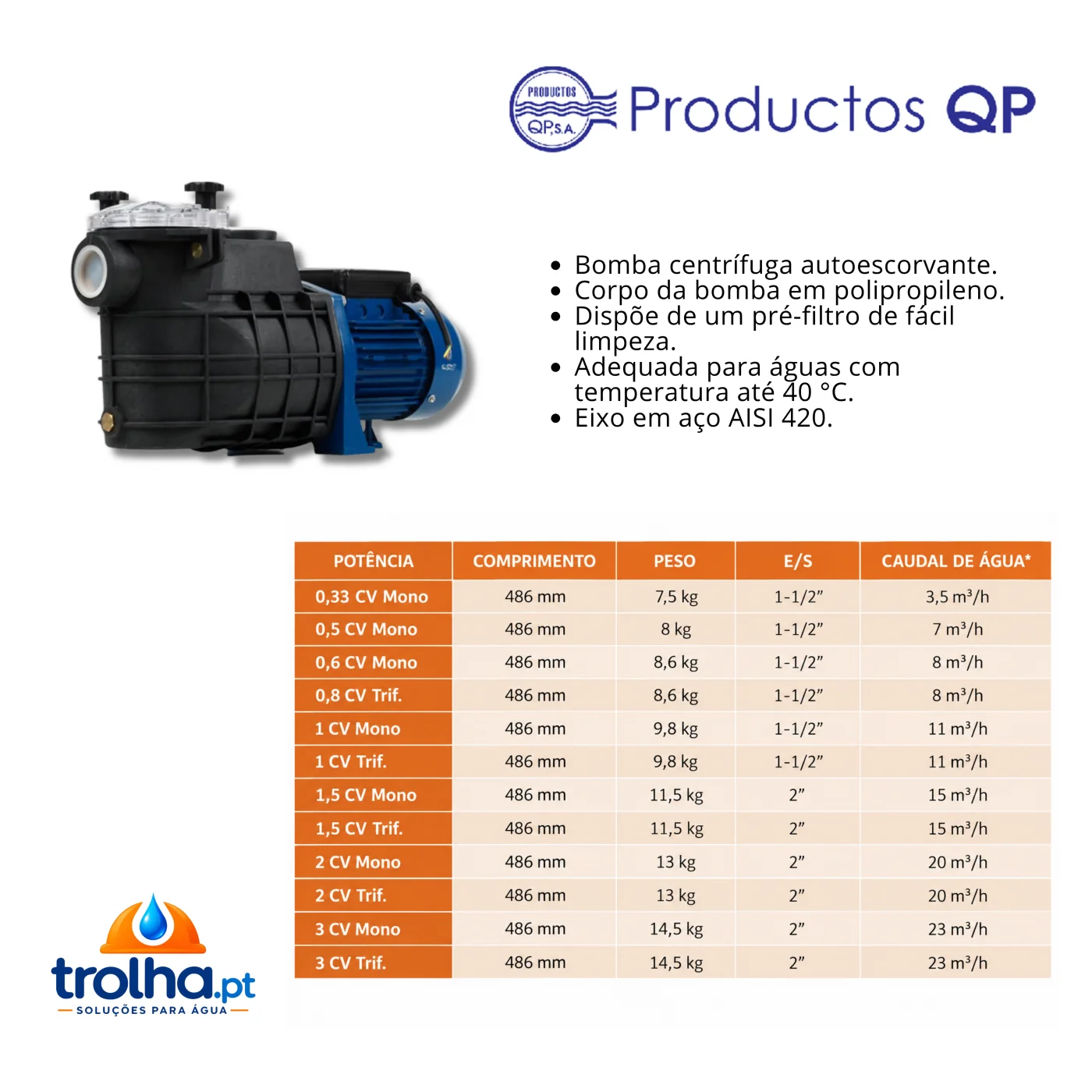 BOMBA DE PISCINA BRAVIA QP