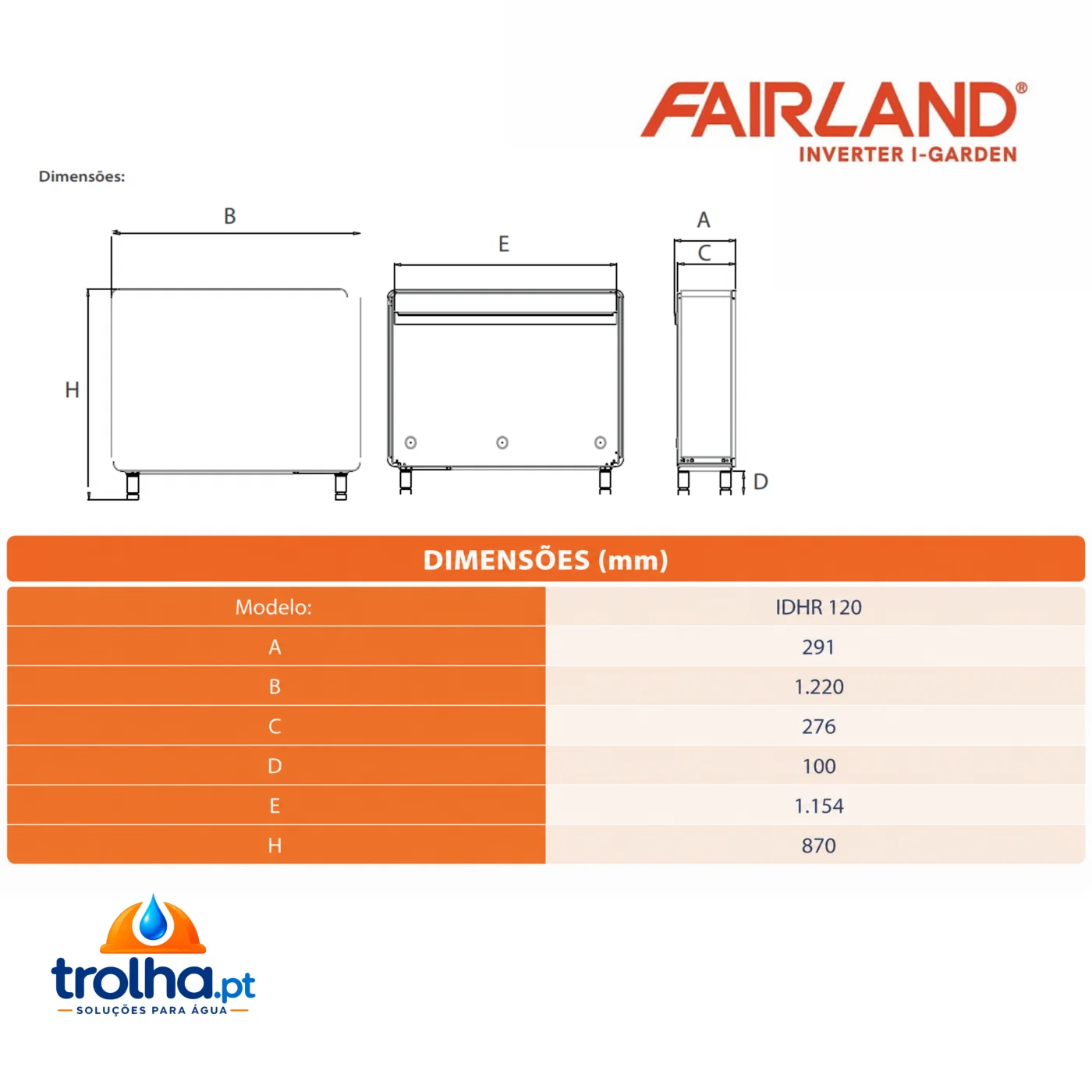 DESUMIDIFICADOR IDHR INVERTER FAIRLAND
